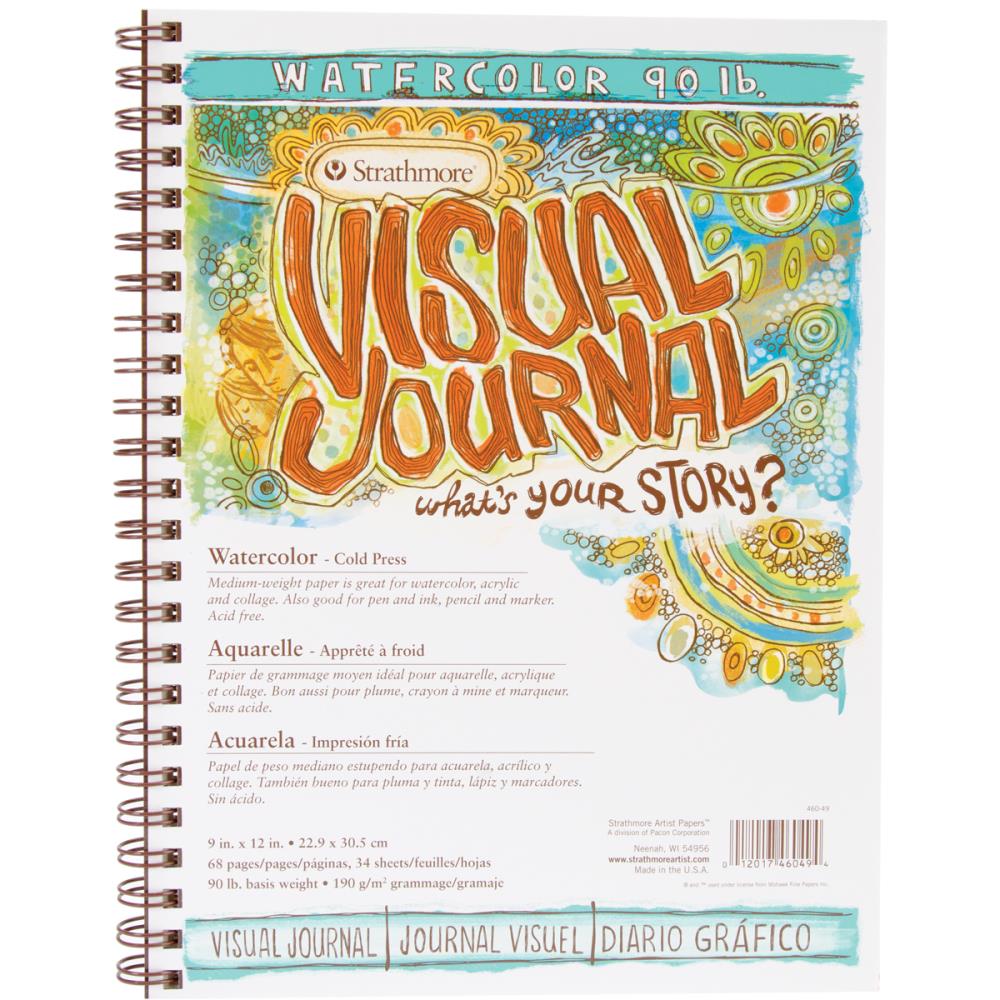 Strathmore - Visual Journal - 90 lb. Watercolour paper 9"X12"