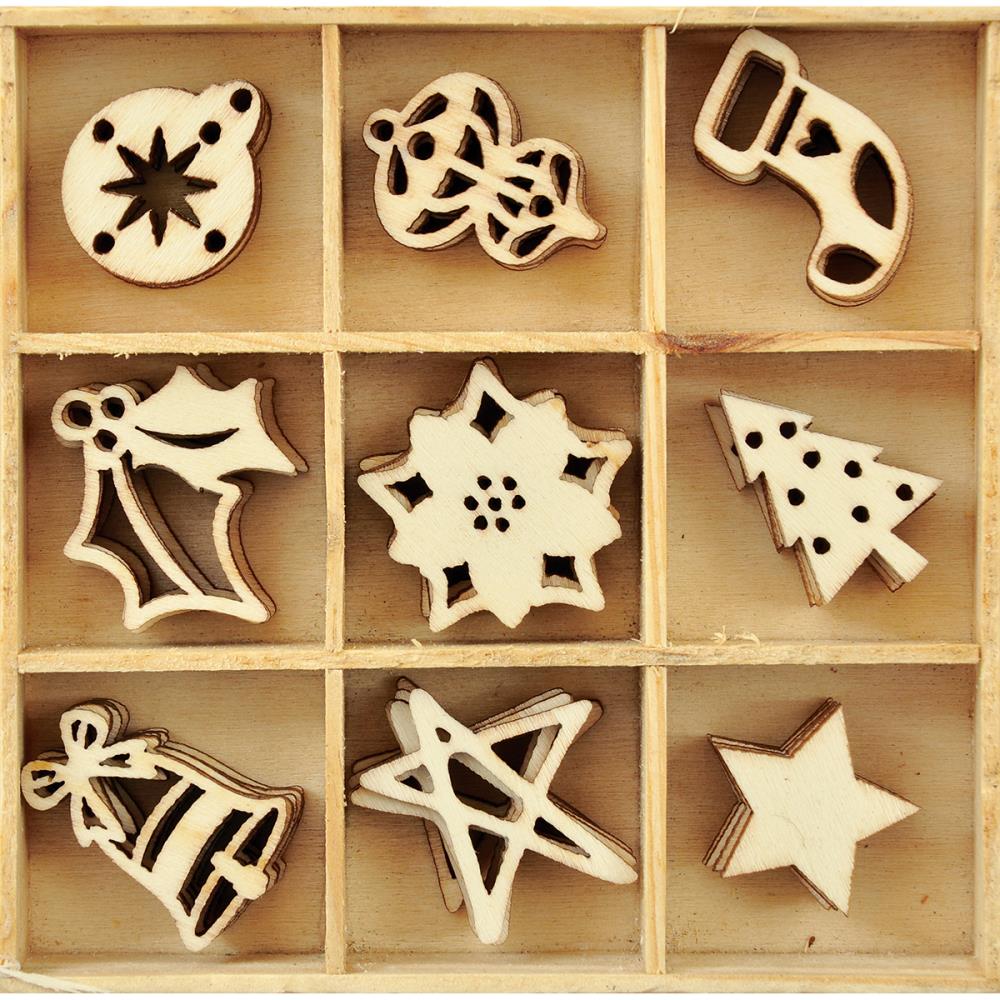 KaiserCraft - Mini Wood Shapes - Festive