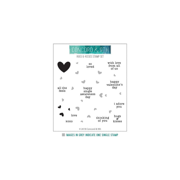 Concord & 9th - Hugs & Kisses Turnabout - Stamp Set