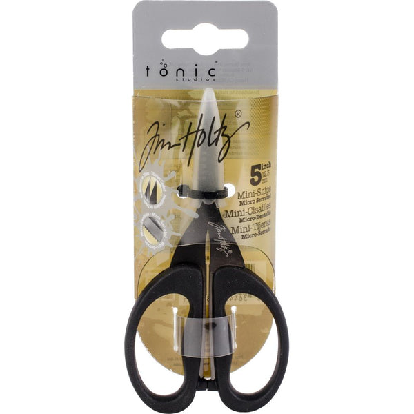 Tim Holtz - Non-Stick Micro Serrated Mini Snips 5"