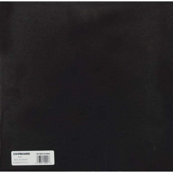 Grafix - Medium Weight - Black Chipboard Sheets