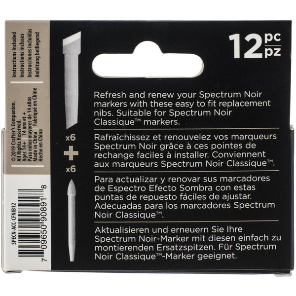 Spectrum Noir - Replacement Nibs 12/Pkg