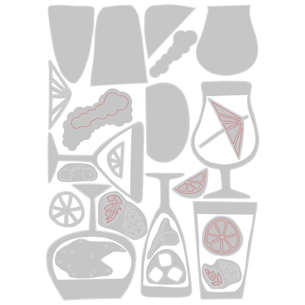 Sizzix - Tim Holtz - Happy Hour die set
