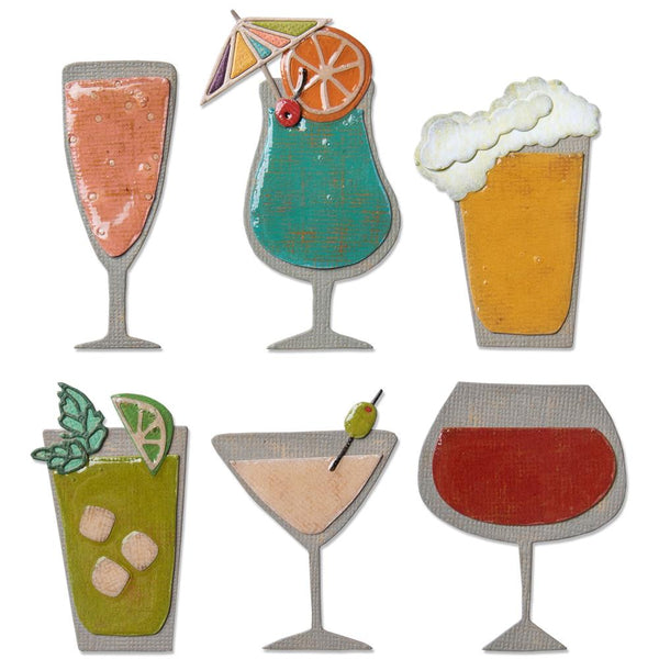 Sizzix - Tim Holtz - Happy Hour die set