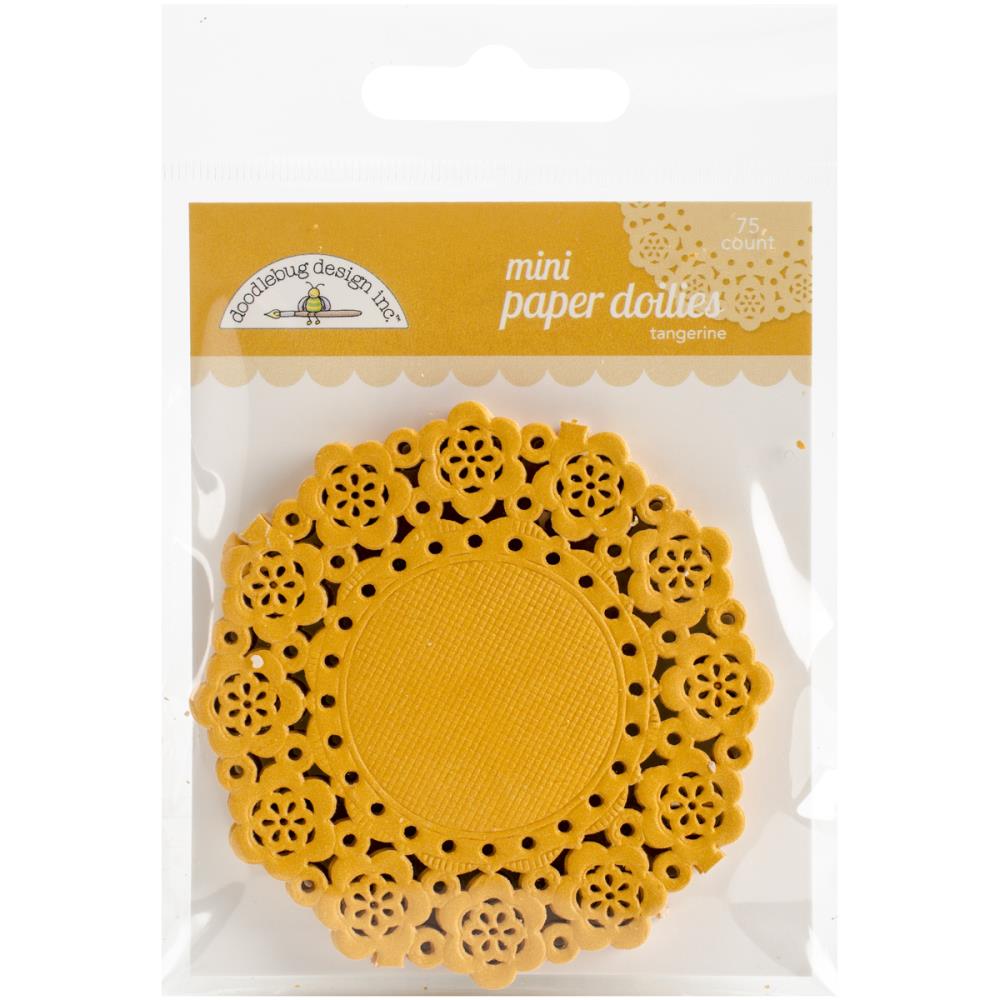 Doodlebug Design - Mini Paper Doilies - Tangerine