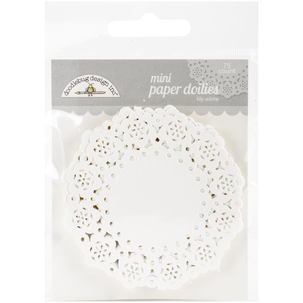 Doodlebug Design - Mini Paper Doilies - Lily White
