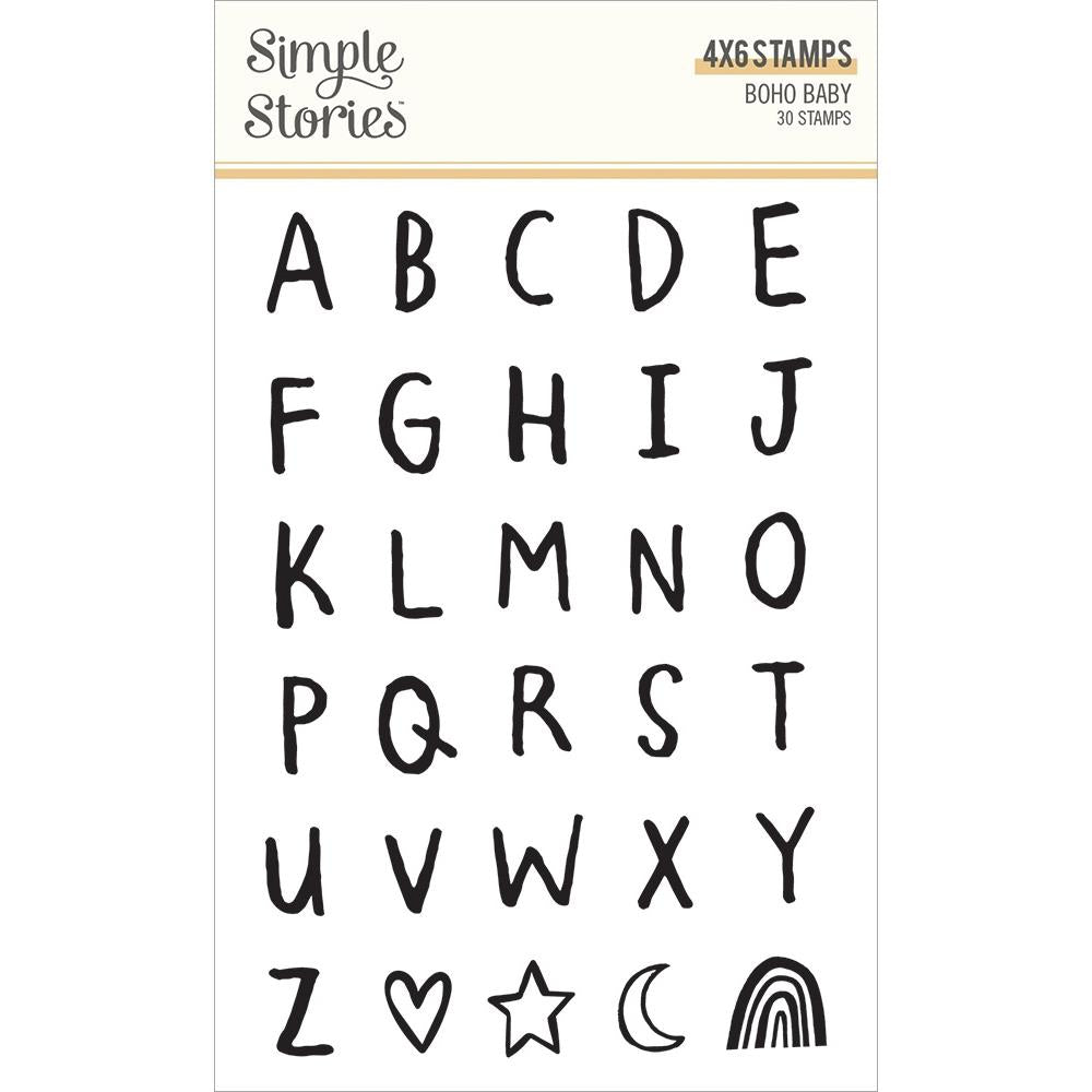 Simple Stories - Boho Baby - Clear Alpha Stamp set