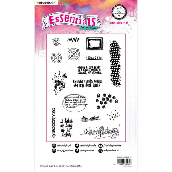 Studio Light - Art by Marlene - Essentials - Mixed Media Play stamp set