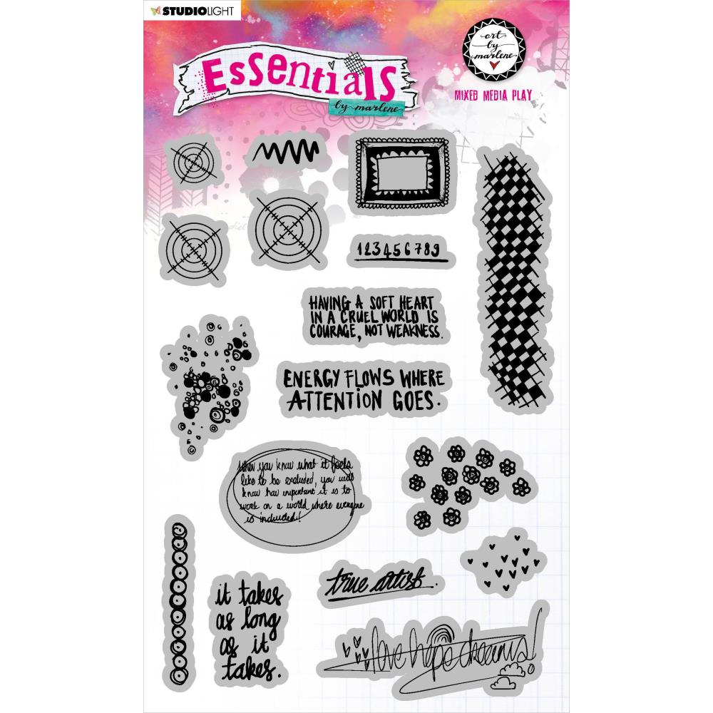 Studio Light - Art by Marlene - Essentials - Mixed Media Play stamp set