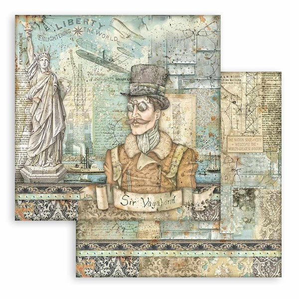 Stamperia - Sir Vagabond Aviator - 8 x 8 Paper Pad