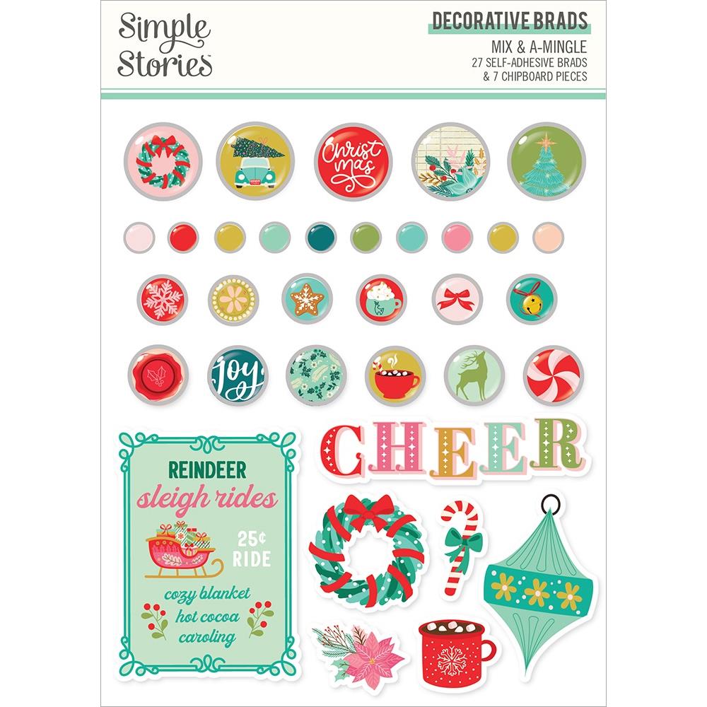 Simple Stories - Mix & A-Mingle - Decorative Brads