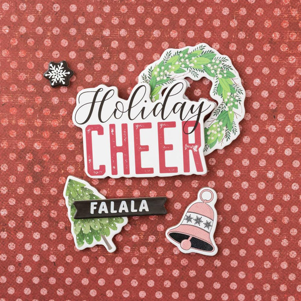 Vicki Boutin - Evergreen & Holly - 12 x 12 Chipboard Stickers