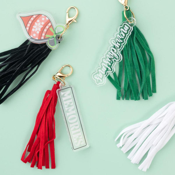 Vicki Boutin - Evergreen & Holly - Tassels with Acrylic Charms