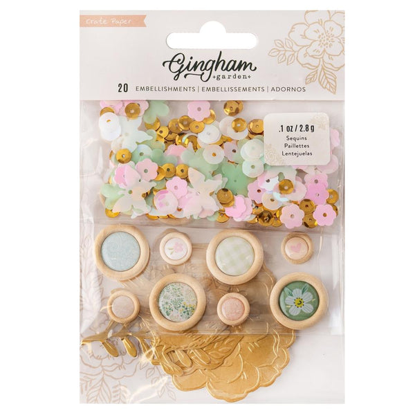 Crate Paper - Gingham Garden - Buttons pack