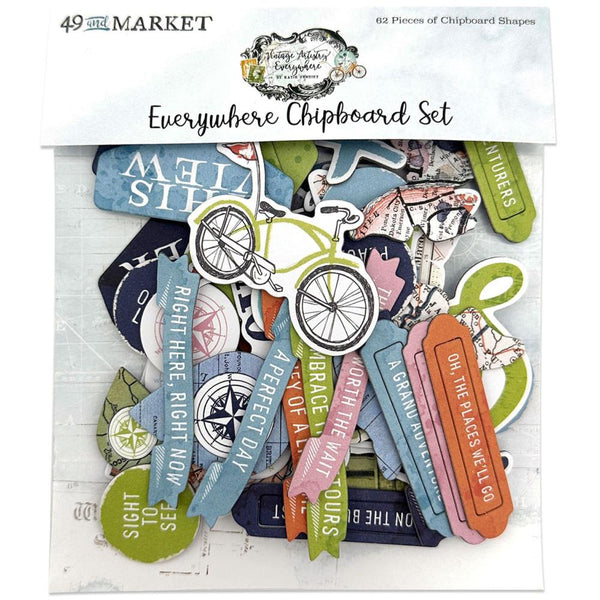 49 and Market - Vintage Artistry - Everywhere Chipboard Set