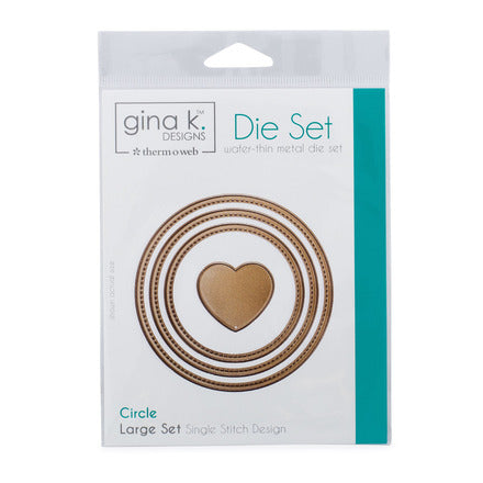 Therm-O-Web - Gina K. Designs - (3) Nested Circle Dies - Single Stitch Design - Large Set