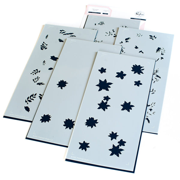 Pinkfresh Studio - Poinsettia Layering stencil set