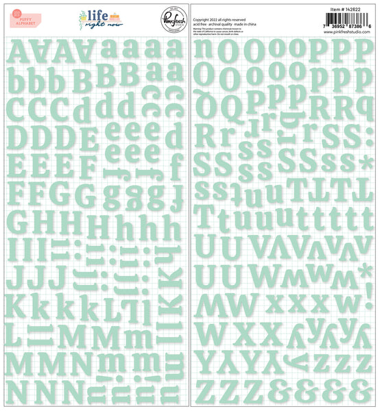 Pinkfresh Studio - Life Right Now - Puffy Alphabet Stickers