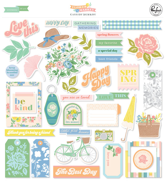 Pinkfresh Studio - Flower Market - Ephemera pack