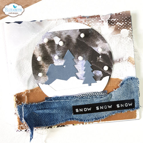 Elizabeth Craft Designs - Art Journal - Snow Globe