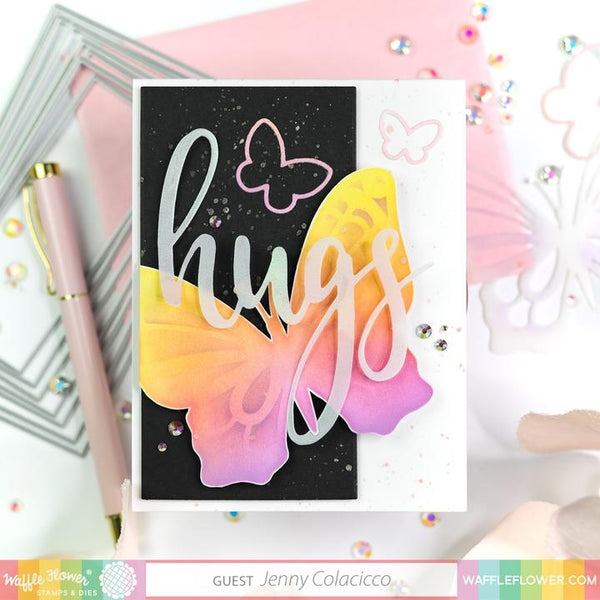 Waffle Flower - Single Butterfly Stencil