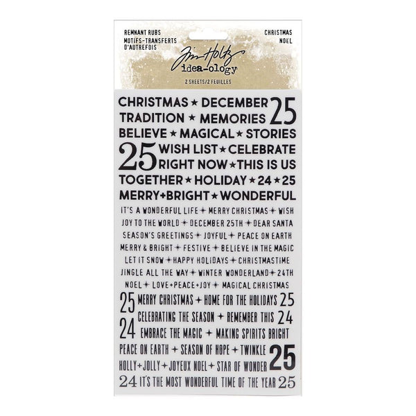 Tim Holtz - Idea-Ology - Christmas Remnant Rub-ons