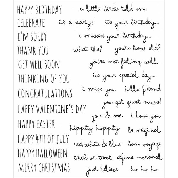 Tim Holtz - Cling Rubber Stamp set - Crazy Talk