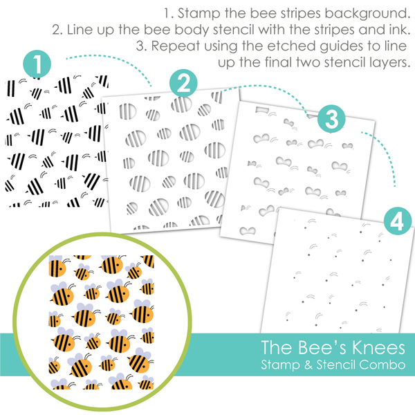 Taylored Expressions - Stamp & Stencil Combo - The Bee's Knees