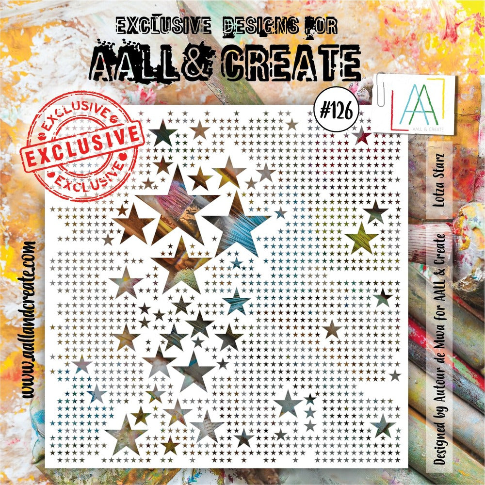 AALL & Create - 6 x 6 Stencil #126 - Lotza Starz