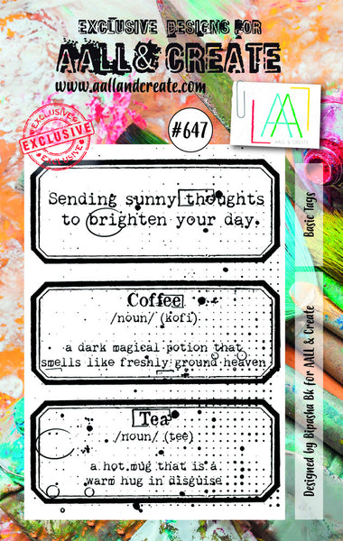 AALL & Create - Basic Tags - A7 clear stamp set #647