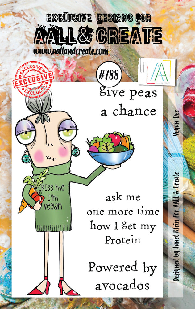 AALL & Create - Vegan Dee - A7 clear stamp set #788
