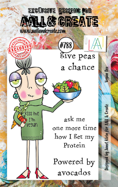 AALL & Create - Vegan Dee - A7 clear stamp set #788