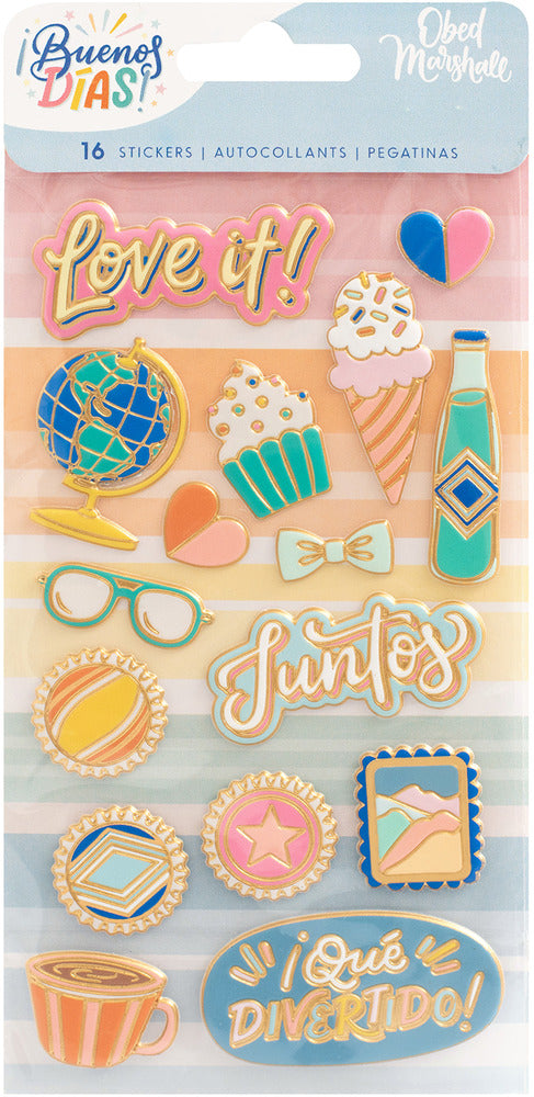 Obed Marshall - Buenos Dias - Faux Enamel Pin Stickers