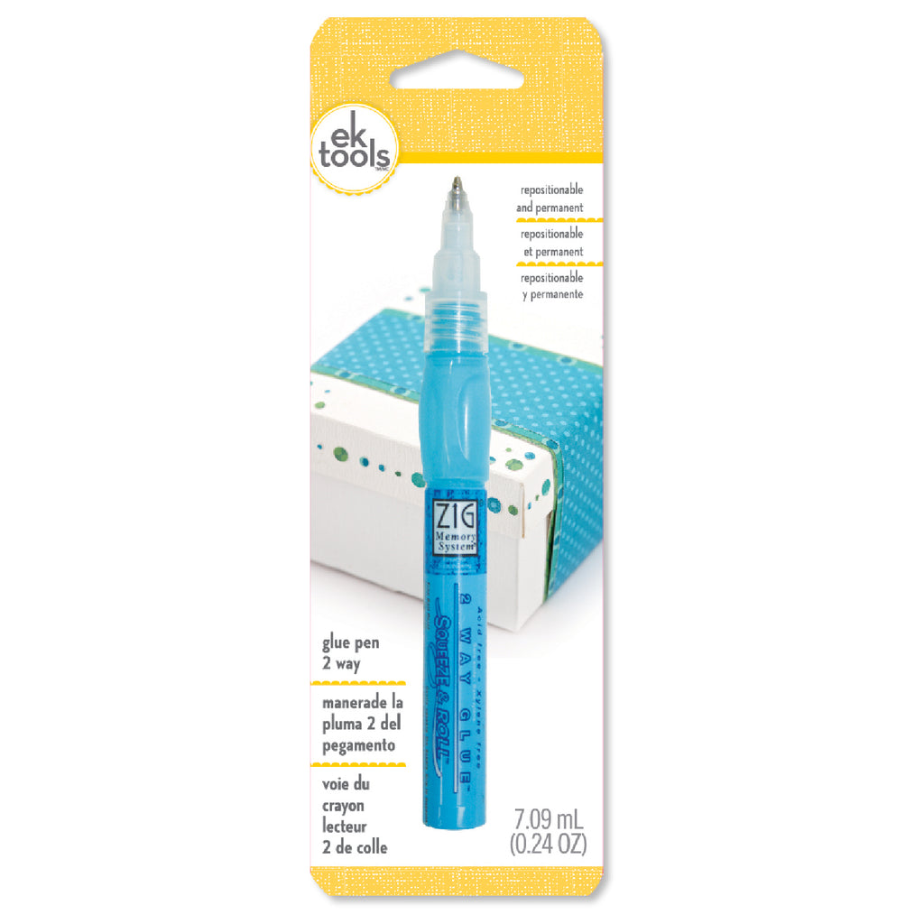 Zig - 2 Way Glue - Squeeze and Roll glue pen