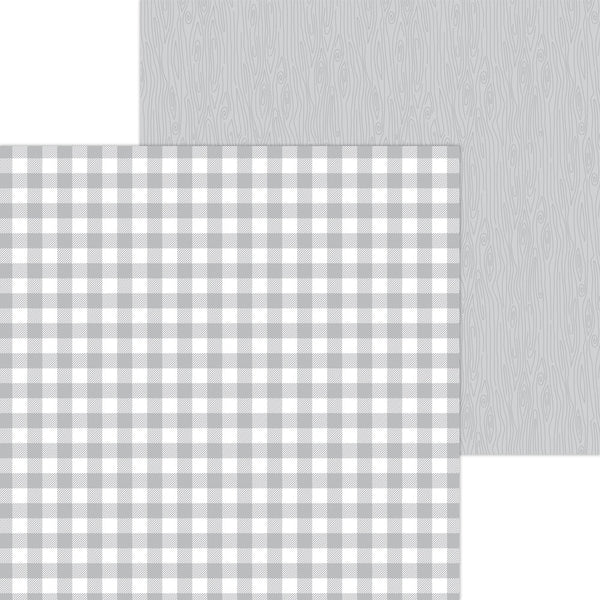 Doodlebug Design - Petite Prints - Buffalo Check - Stone Gray