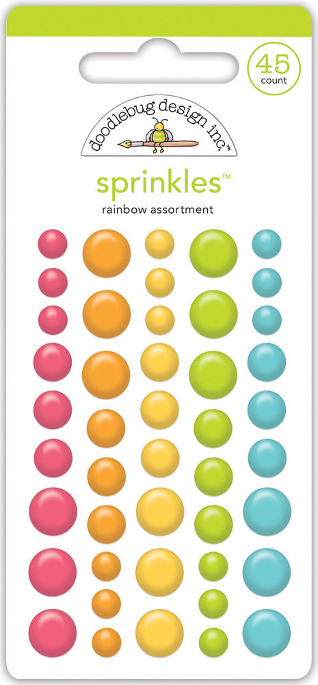 Doodlebug Design - Over the Rainbow - Rainbow Mix Enamel Dots