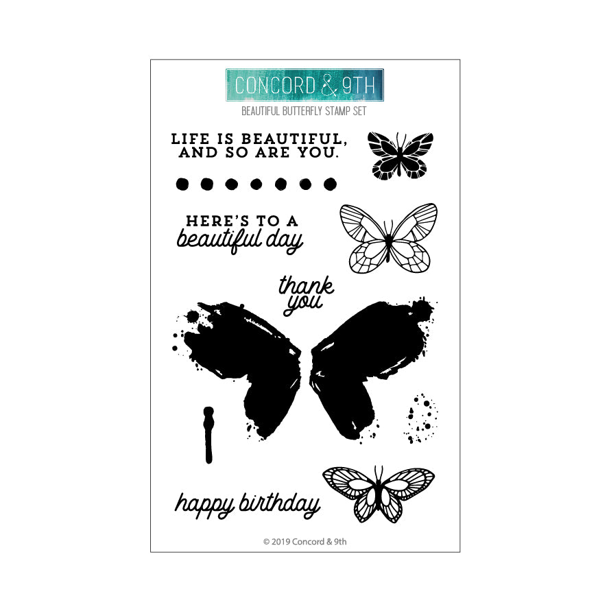 Concord & 9th - Beautiful Butterfly - Stamp Set