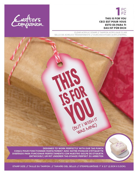 Crafter's Companion - Sentiment Tag - This is for You clear stamp