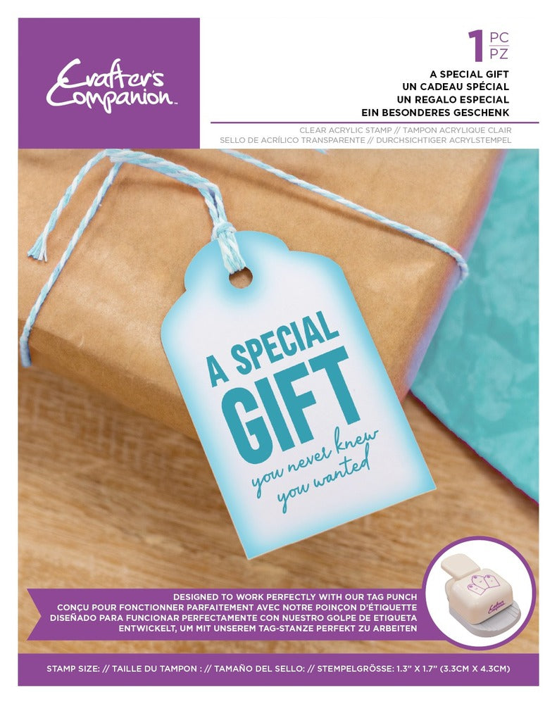 Crafter's Companion - Sentiment Tag - A Special Gift clear stamp