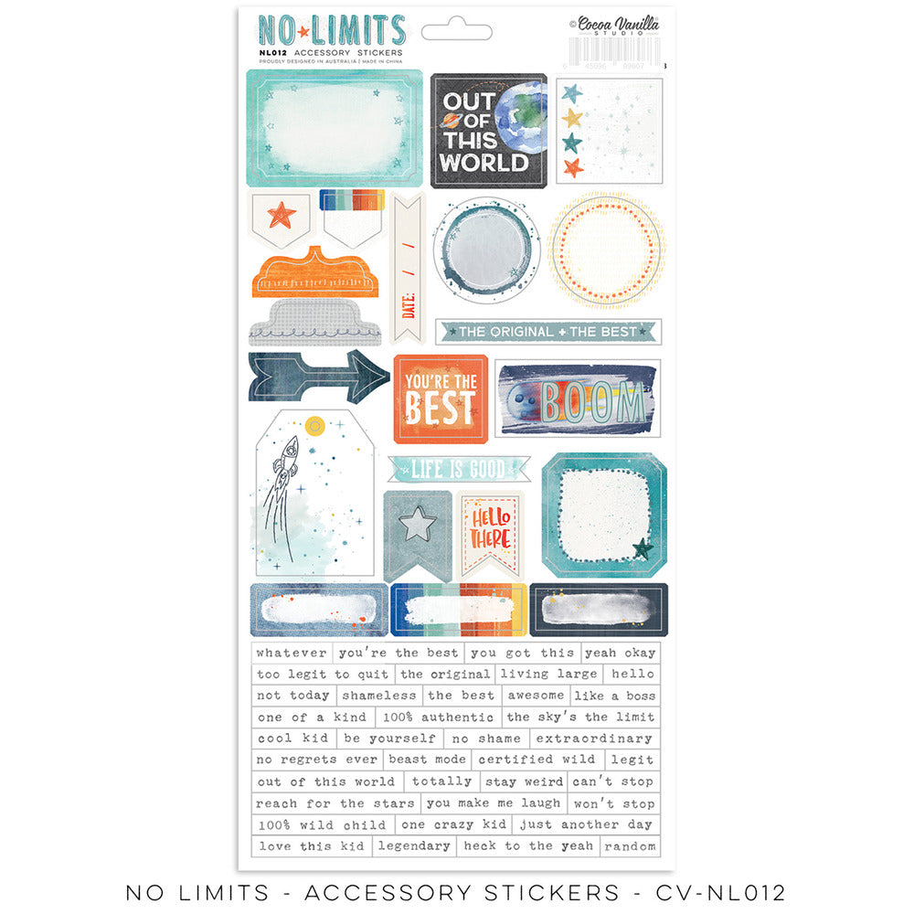Cocoa Vanilla Studio - No Limits - Accessory Stickers