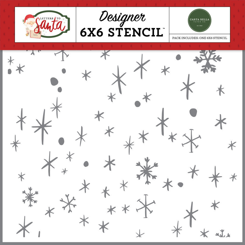 Carta Bella - Letters to Santa - Very Merry Snow Stencil