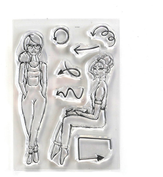 Elizabeth Craft Designs - Creative Girls stamp set