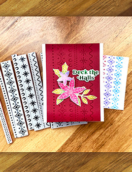 Simon Hurley - Peel-apart Rubber Background Stamp - Magic Stripes