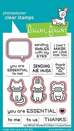 Lawn Fawn - Say What? - Masked Critters die set