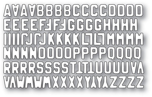 Memory Box - Mini Vintage Varsity Alphabet die set