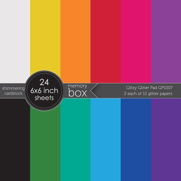 Memory Box - Glitzy Glitter Pad - 6 x 6 paper pad