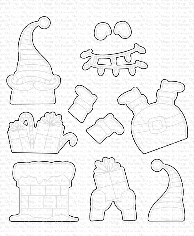 My Favorite Things - Stuffed Santa die set