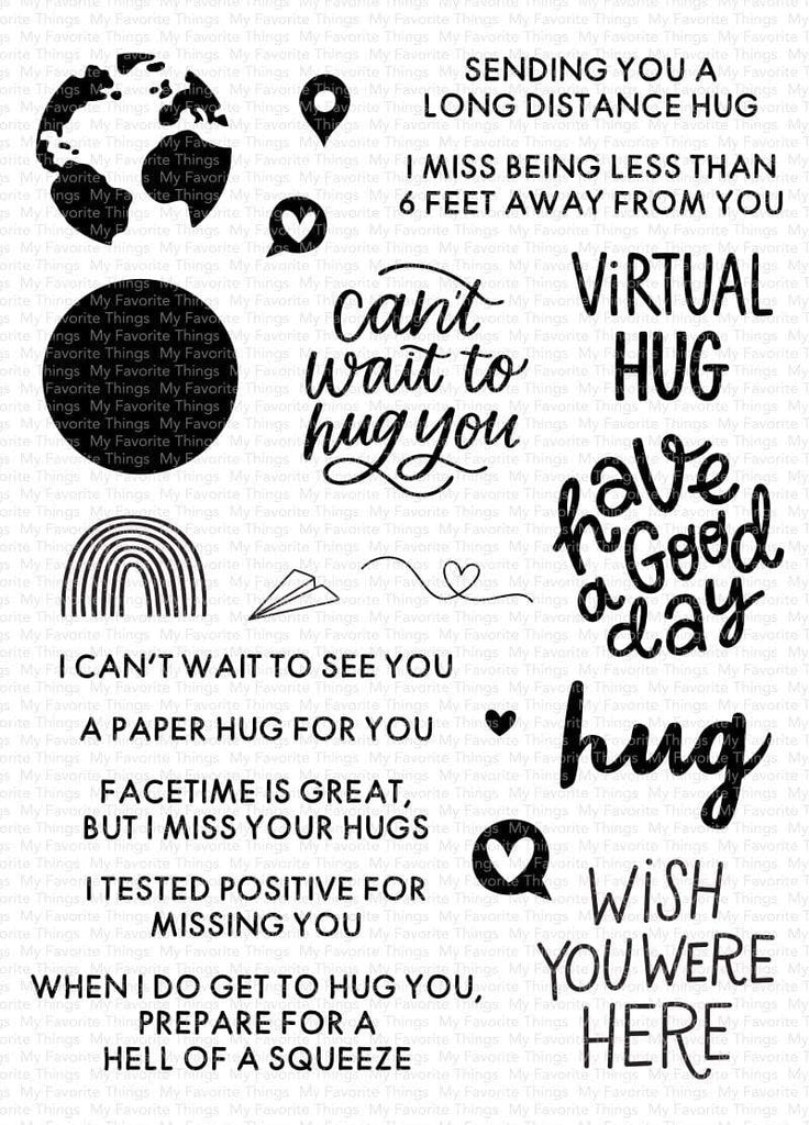 My Favorite Things - I Miss Your Hugs stamp set