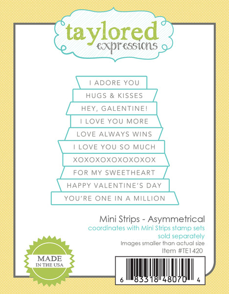 Taylored Expressions - Mini Strips - Asymmetrical Die Set