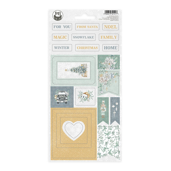 P13 - Christmas Charm - Chipboard Sticker Sheet 01